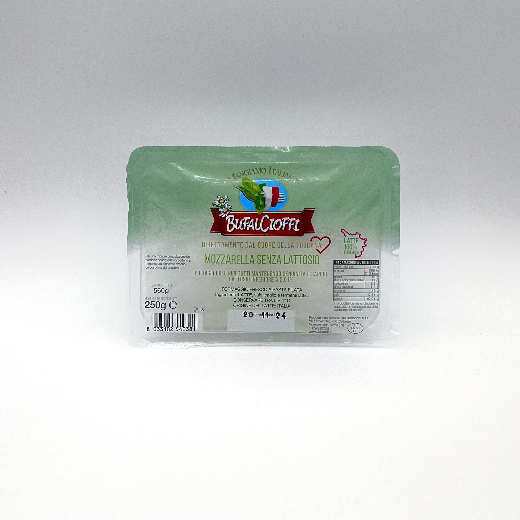 Mozzarella Bufalcioffi senza lattosio (250g) - immagine 2